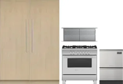 5 Piece Package Includes Refrigerator, Freezer, Range, Hood And Dishwasher